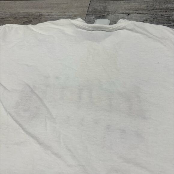 Vintage MLB Cleveland Indians White Red XL Crew Neck Embroidered Logo T-Shirt - Picture 5 of 9